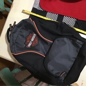 Harley Davidson  backpack and playing cards.